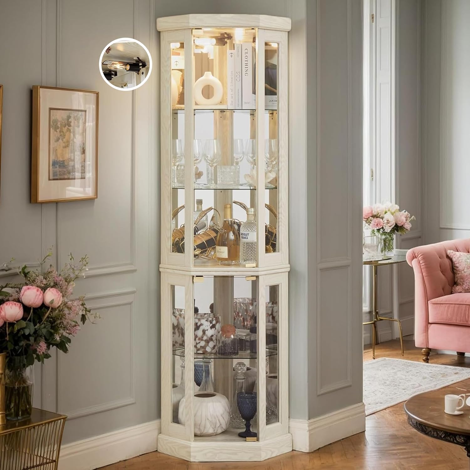 Wine & Beer Shop Photos - Corner Curio Cabinet, 70