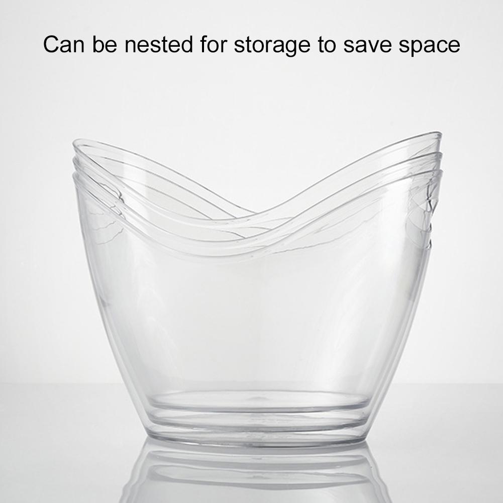 Wine Beer Champagne - PET Plastic Ice Bucket Clear Beverage