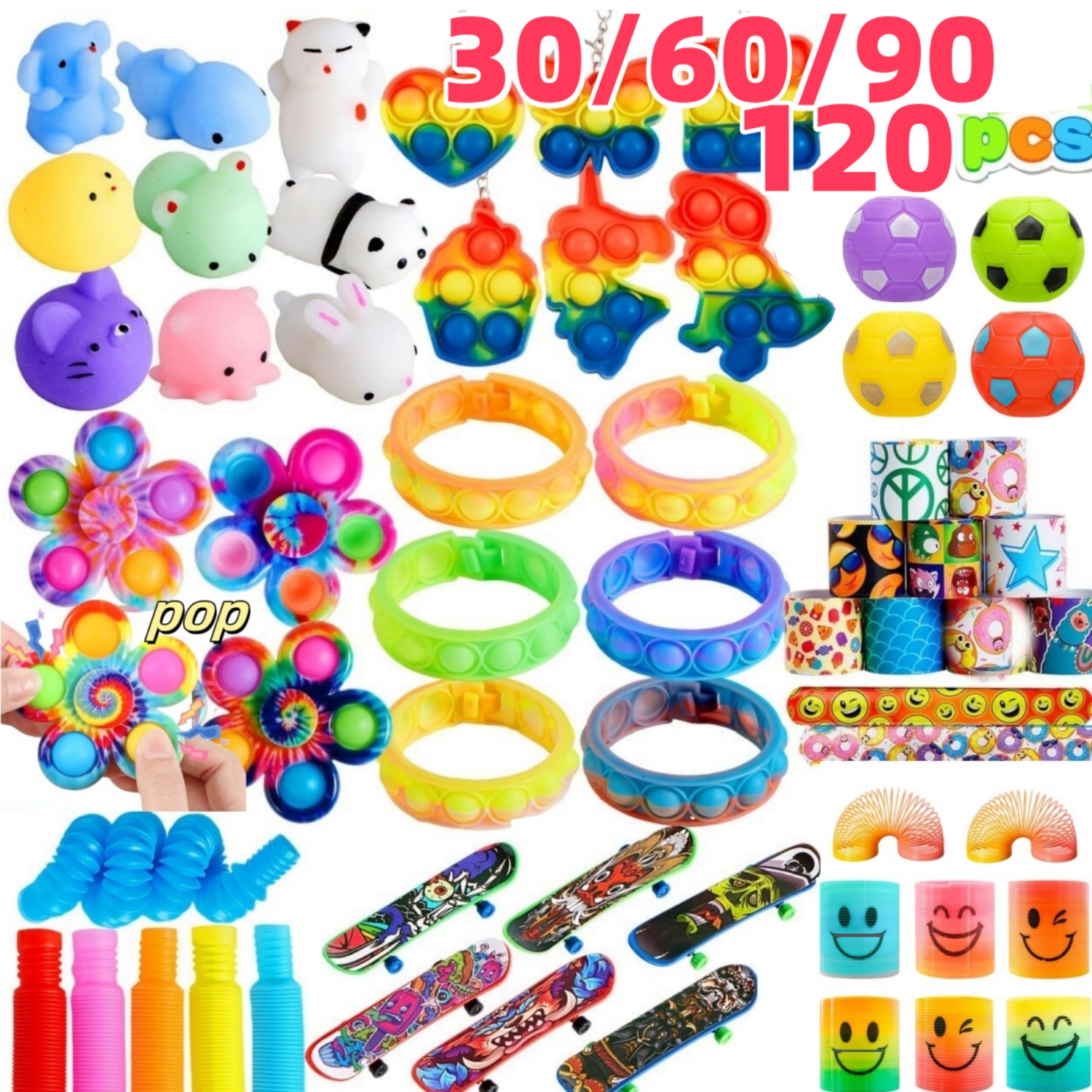 Cocktail Shaker Set - Bulk Pack of 30-120 Popular Fidget