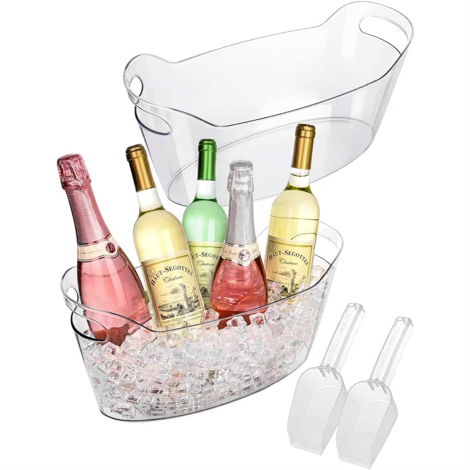 Wine Beer Images - 7L Ice Buckets for Parties, 2-Pack