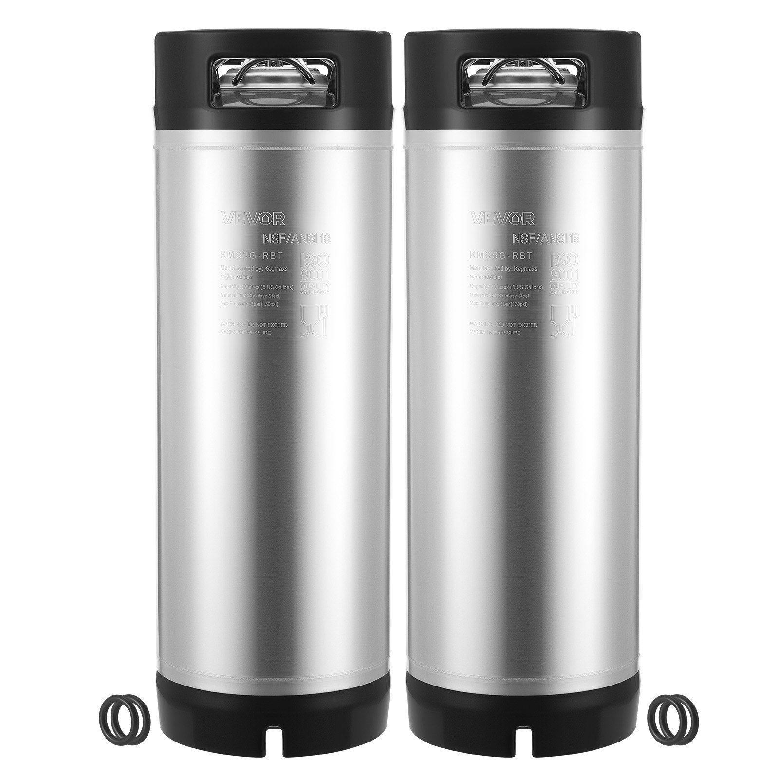 Wine Beer And Cider - SUS304 5gal/19L Corny Keg 2-Pack Dual
