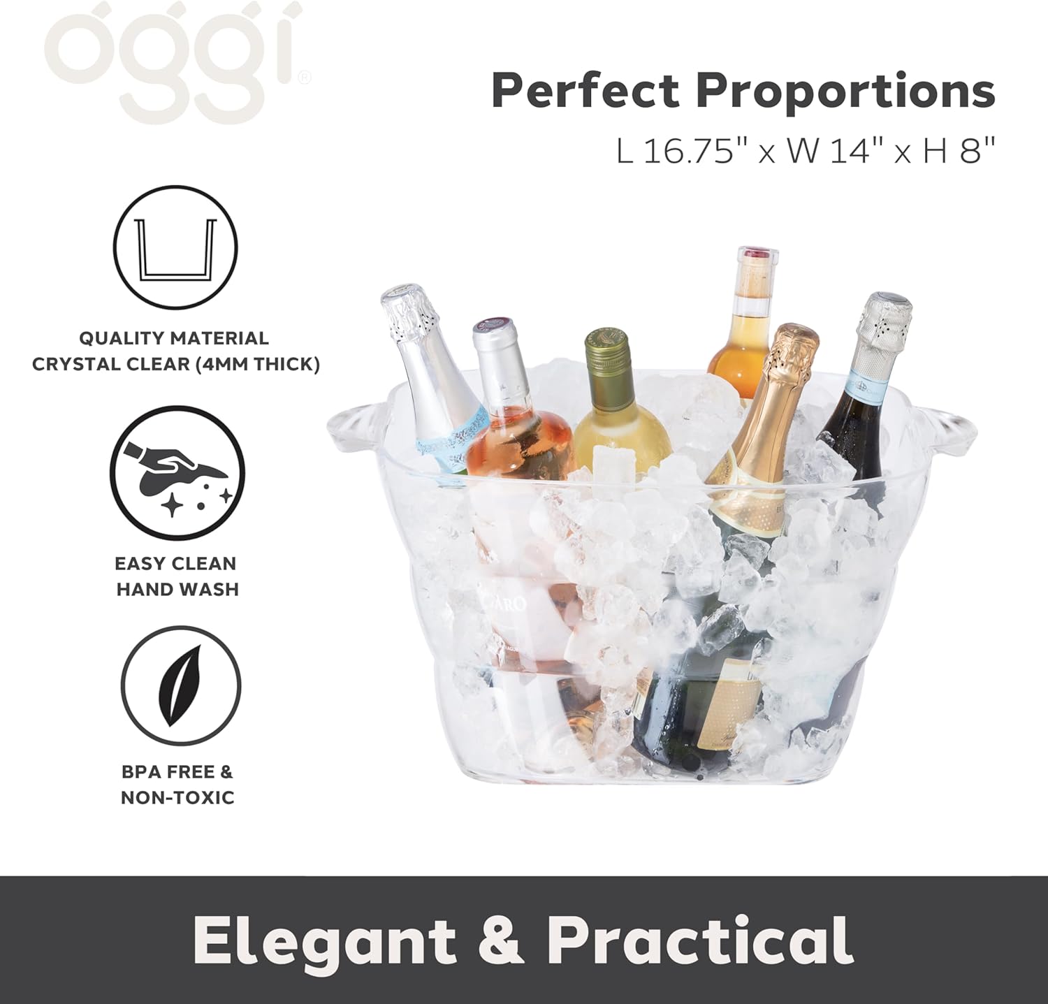 Clear Acrylic Party Tub with H – Wine Beer Images Bewertung und Preis