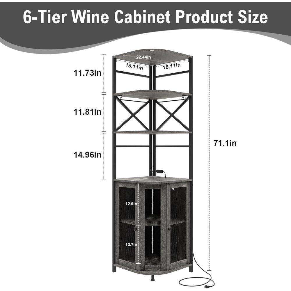 6-Tier Wine Bar Cabinet with L – Wine & Beer Shop Photos Bewertung und Preis