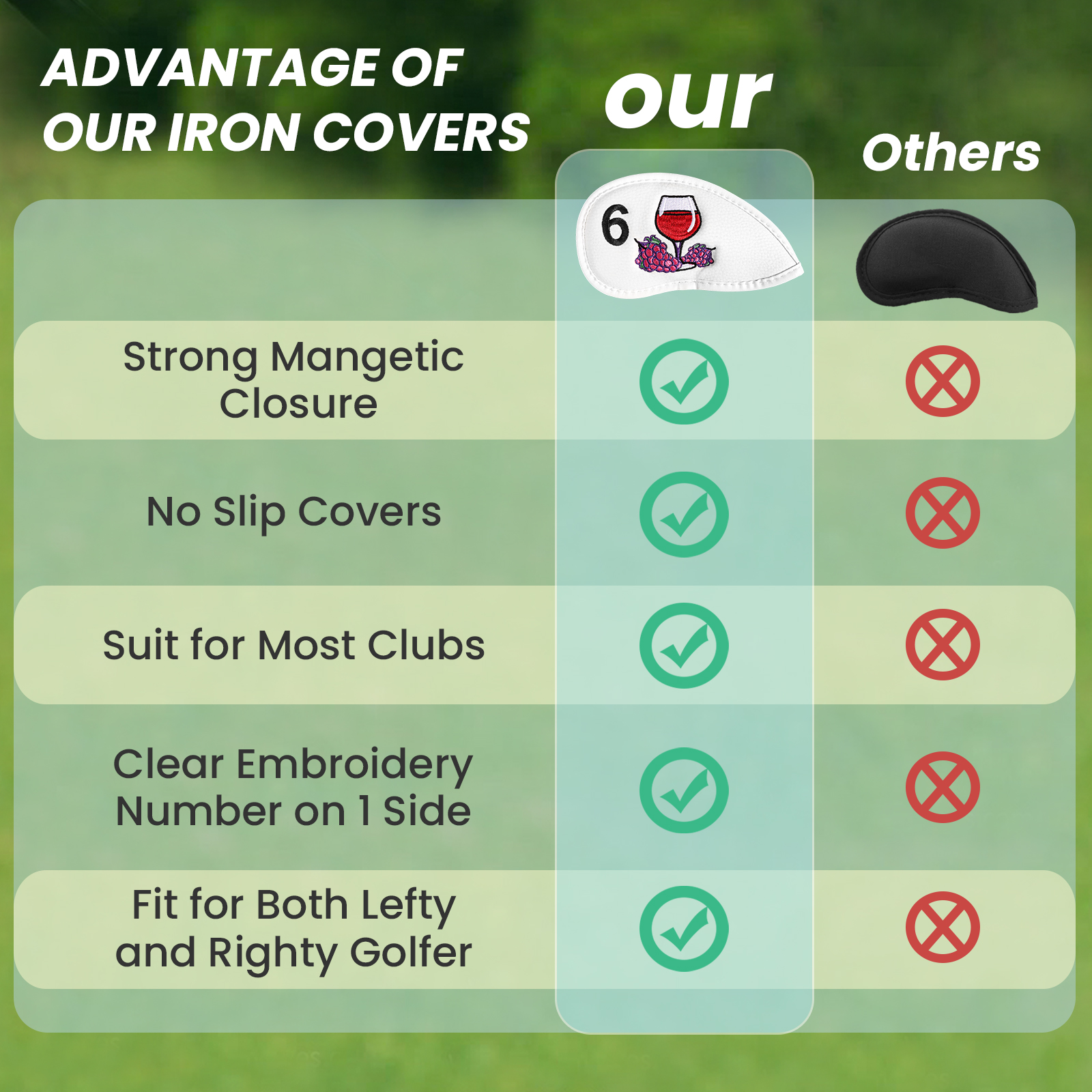 Magnetic Golf Club Head Covers – Wine & Beer Shop Photos Bewertung und Preis