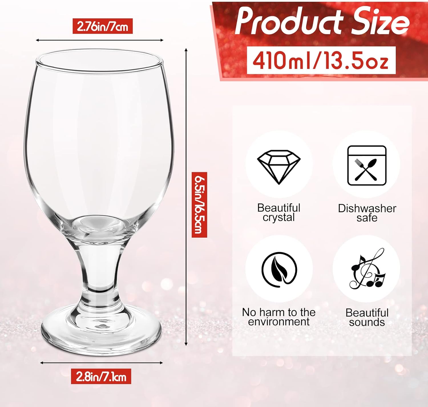 12 Crystal Stemmed Water Glass – Wine Beer Images Bewertung und Preis
