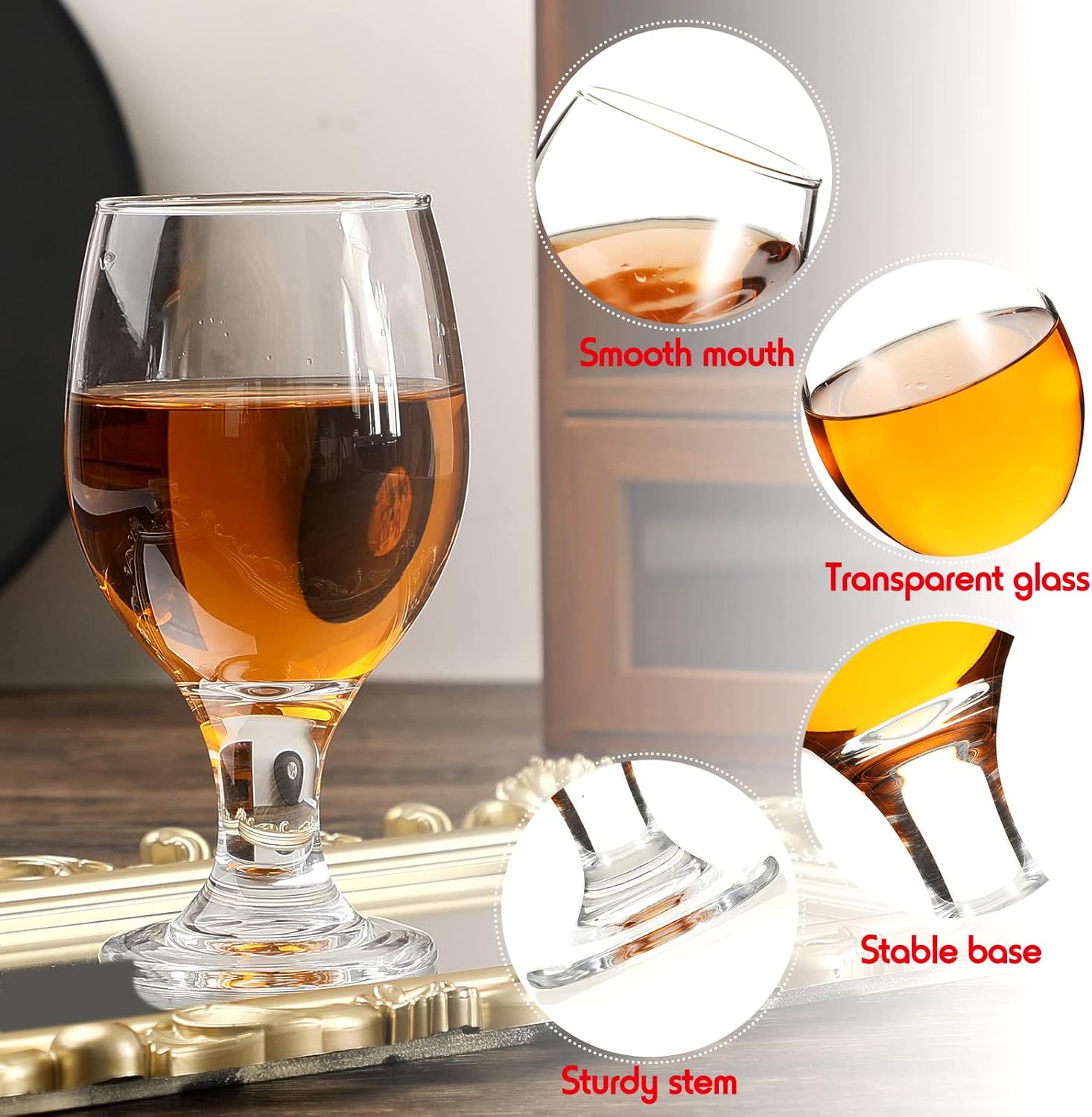 12 Crystal Stemmed Water Glass – Wine Beer Images Bewertung und Preis