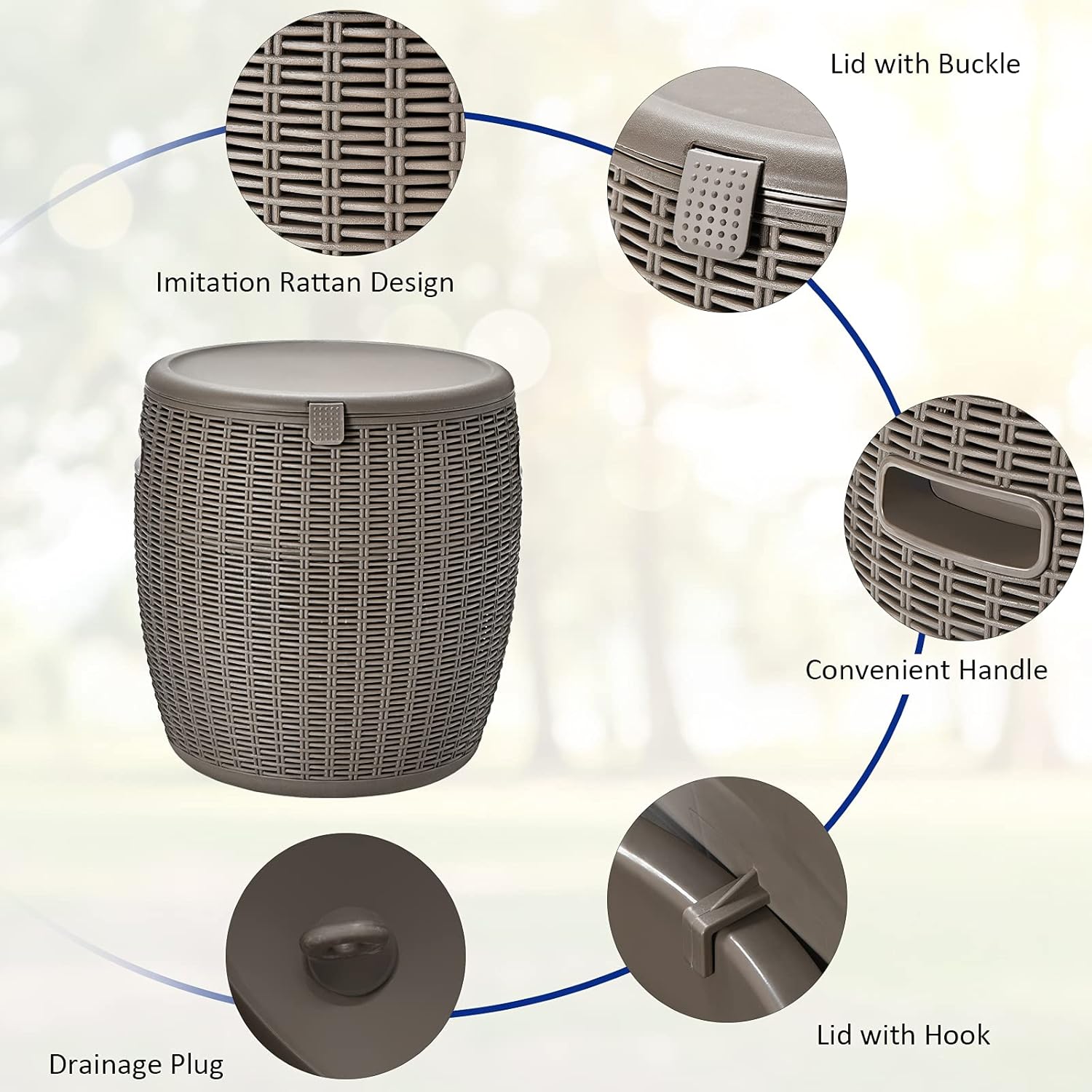 9.5 Gallon Wicker Ice Cooler,  – Wine Beer Images Bewertung und Preis