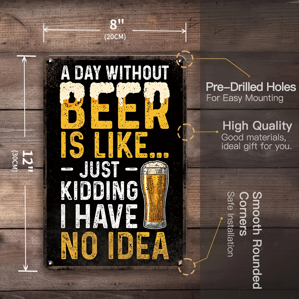 1Pc Vintage 2D Flat Funny Beer – Beer And Wine Quote Bewertung und Preis
