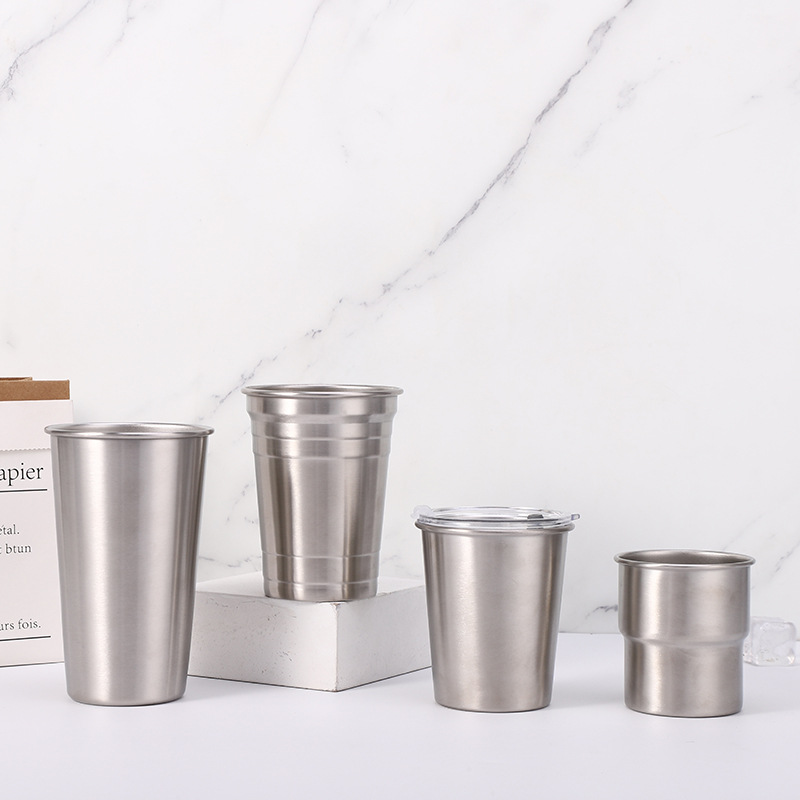 Stainless Steel Metal Cup Beer – Wine Beer Glass Set Bewertung und Preis