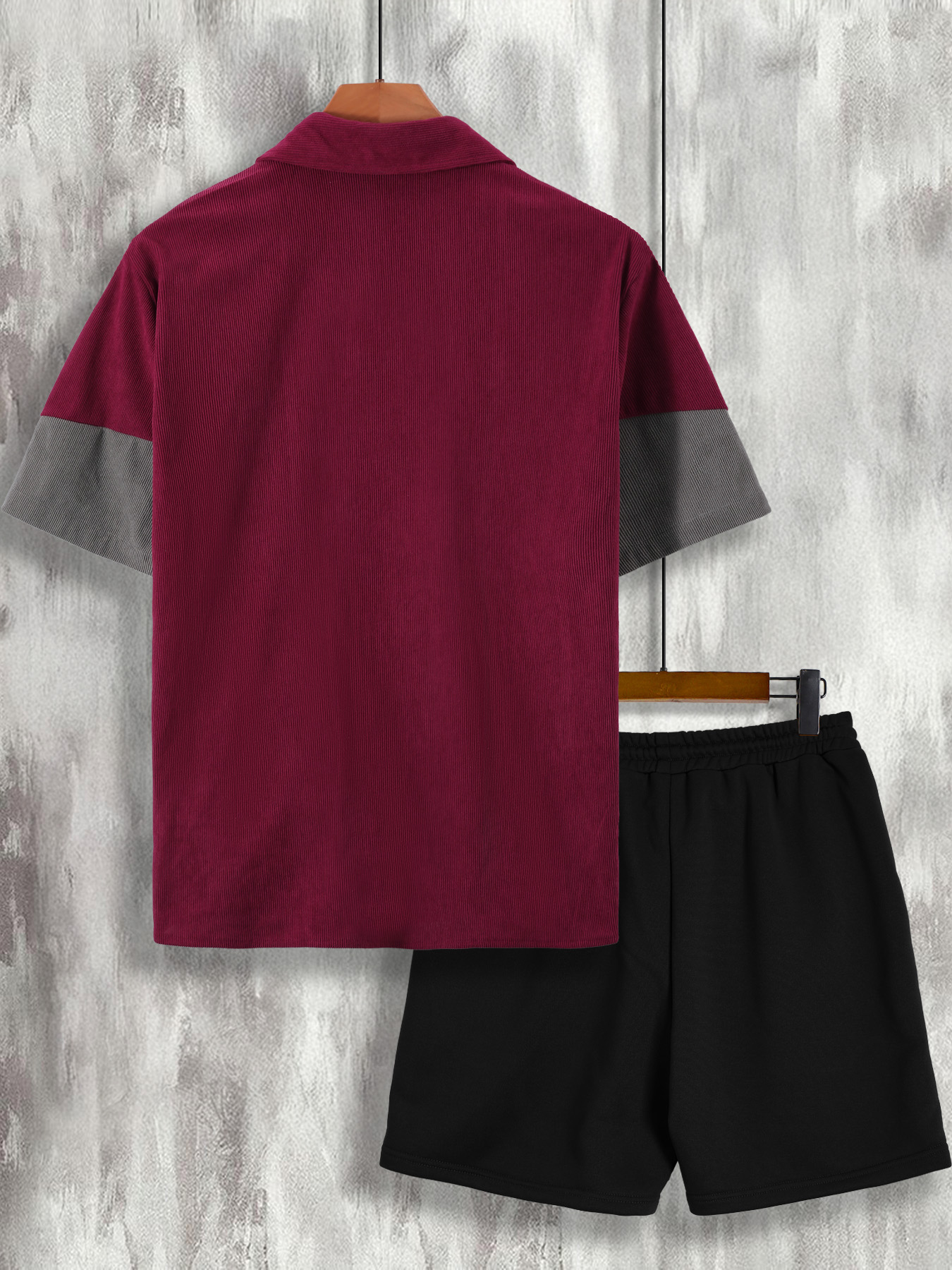 Men's Wine Red & Gray Color Bl – Wine & Beer Shop Photos Bewertung und Preis