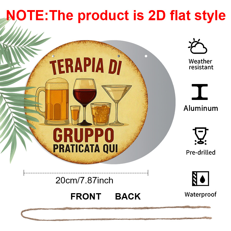 2D Flat, 1pc 7.87inchs Round A – Beer And Wine Quote Bewertung und Preis
