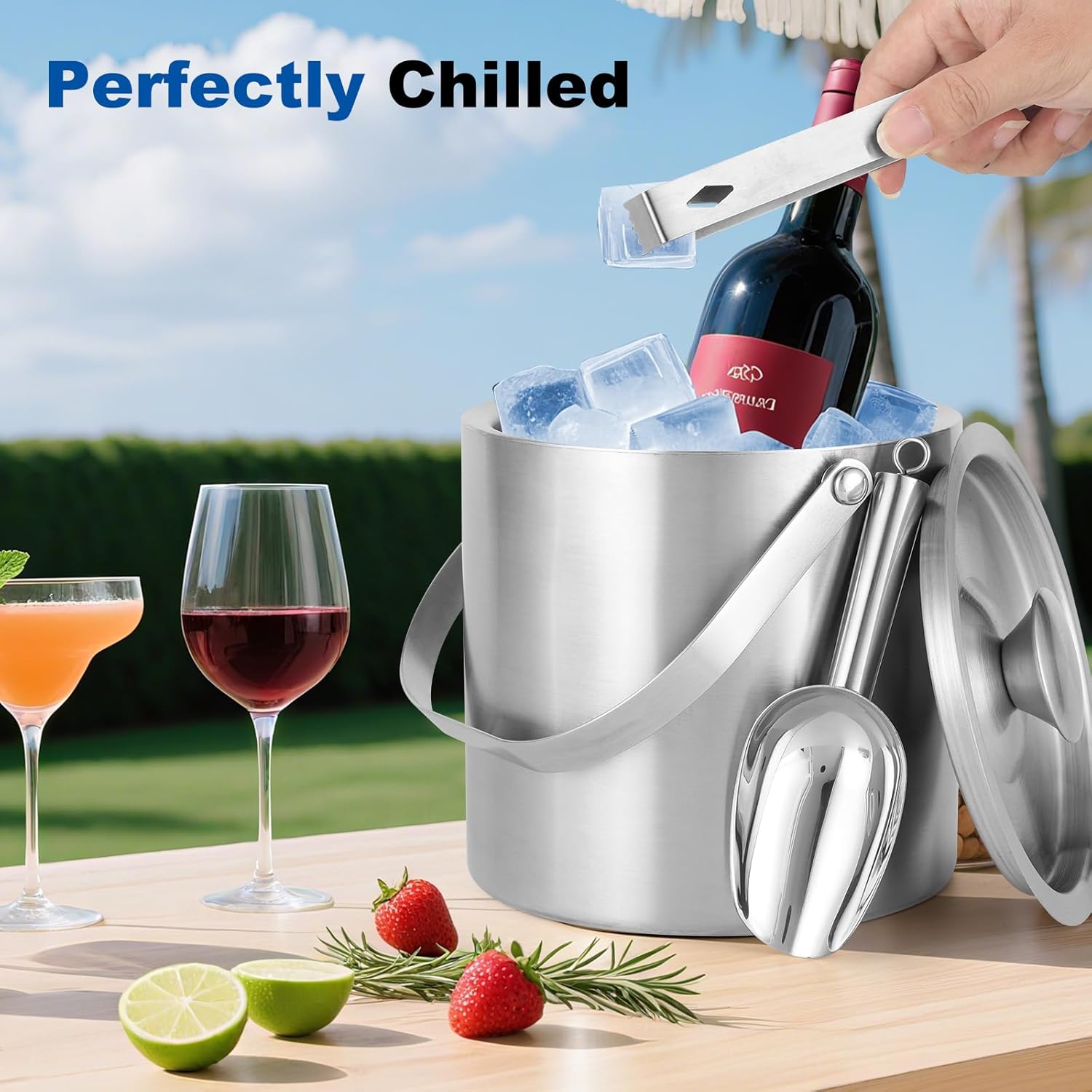 3L Stainless Steel Ice Bucket, – Wine Beer Images Bewertung und Preis