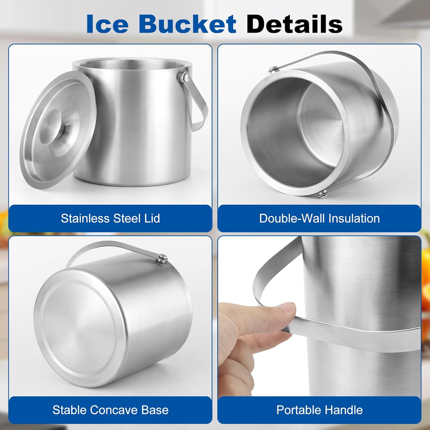 3L Stainless Steel Ice Bucket, – Wine Beer Images Bewertung und Preis