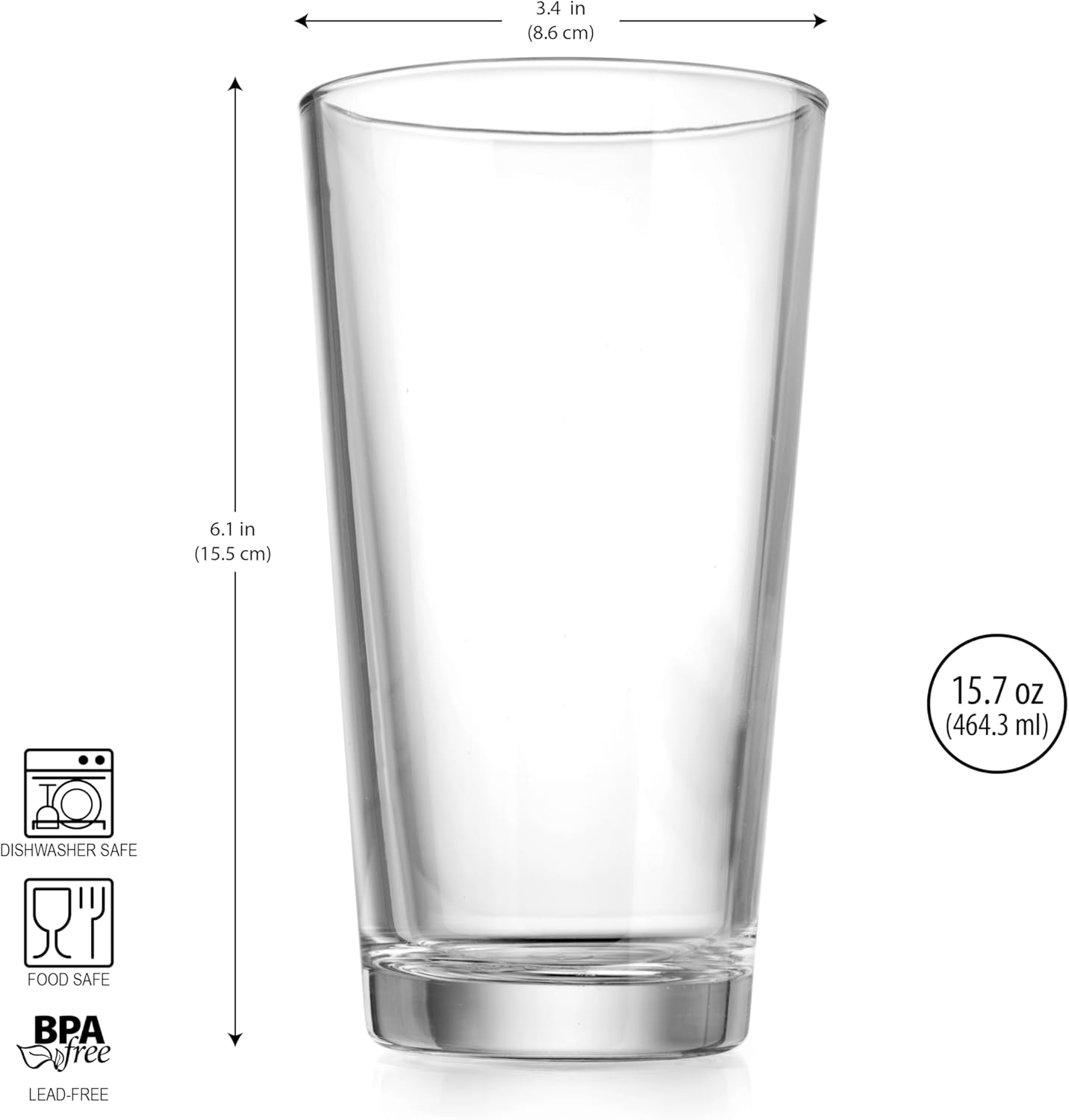 10 Highball Glass Cups, 16 Oz. – Wine Beer Images Bewertung und Preis