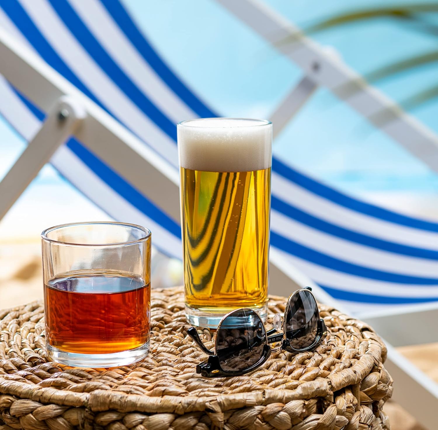 Everyday Drinking Glasses Set  – Wine Beer Images Bewertung und Preis