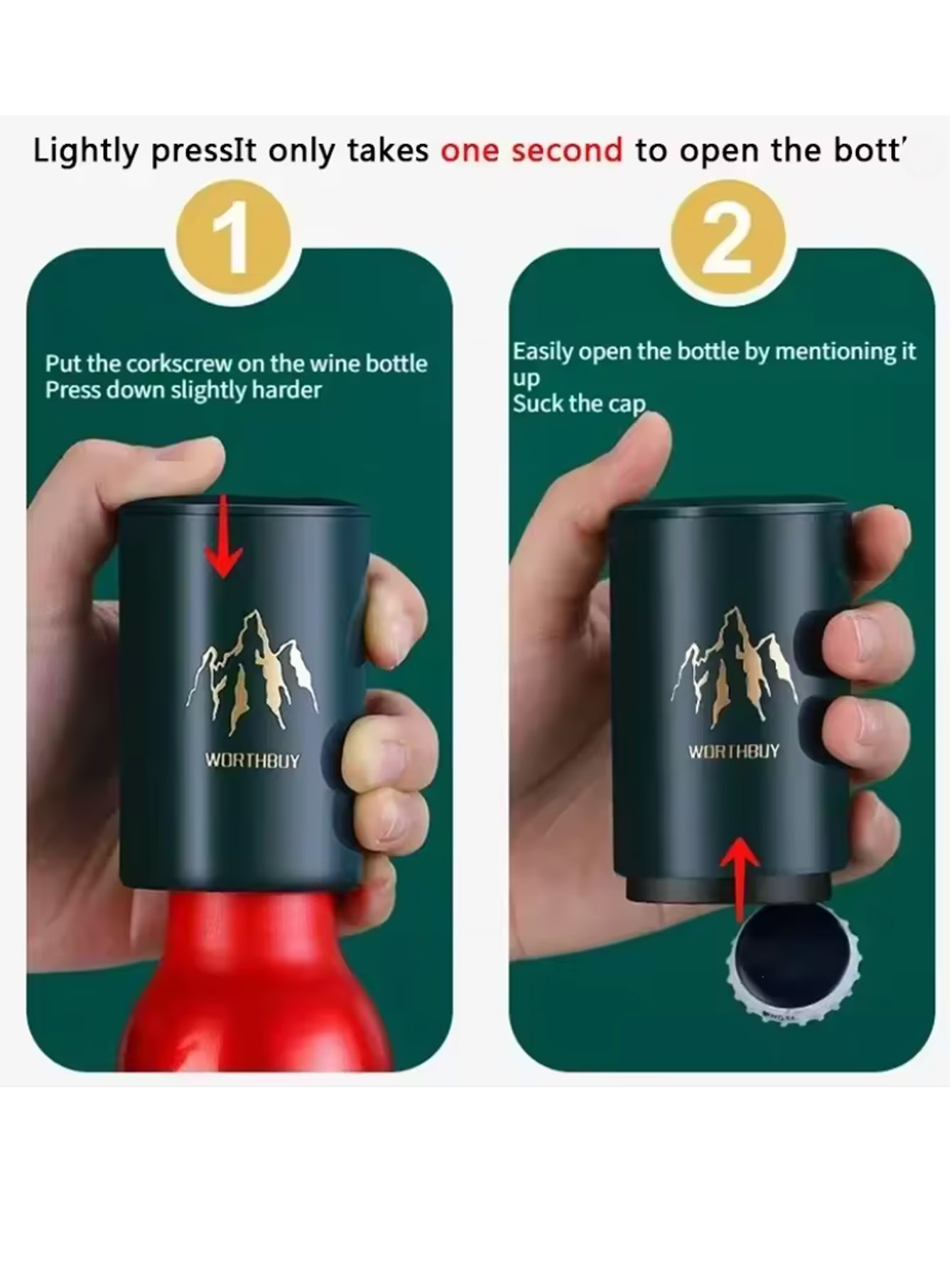 1Pcs Automatic Beer Bottle Ope – Wine Beer Bottle Bewertung und Preis