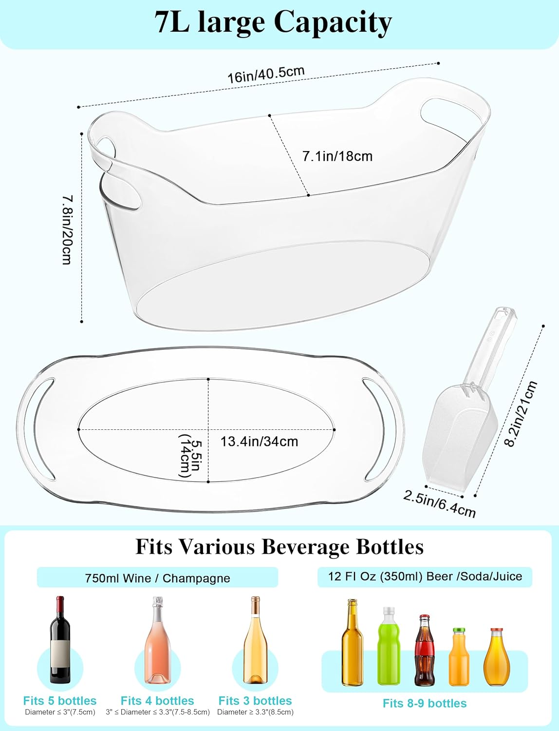 7L Ice Buckets for Parties, 2- – Wine Beer Images Bewertung und Preis