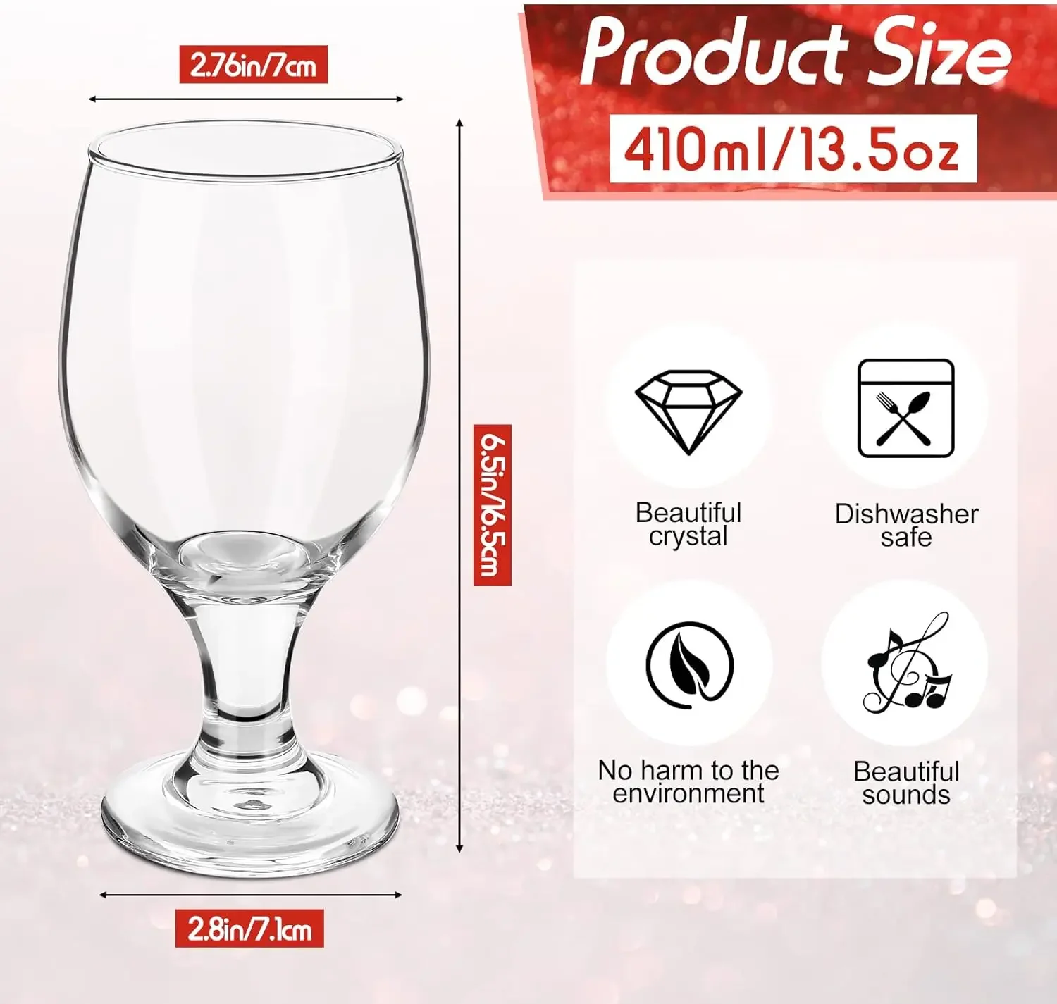 Set of 48 Clear Glasses 13.5 o – Wine Beer Glass Set Bewertung und Preis