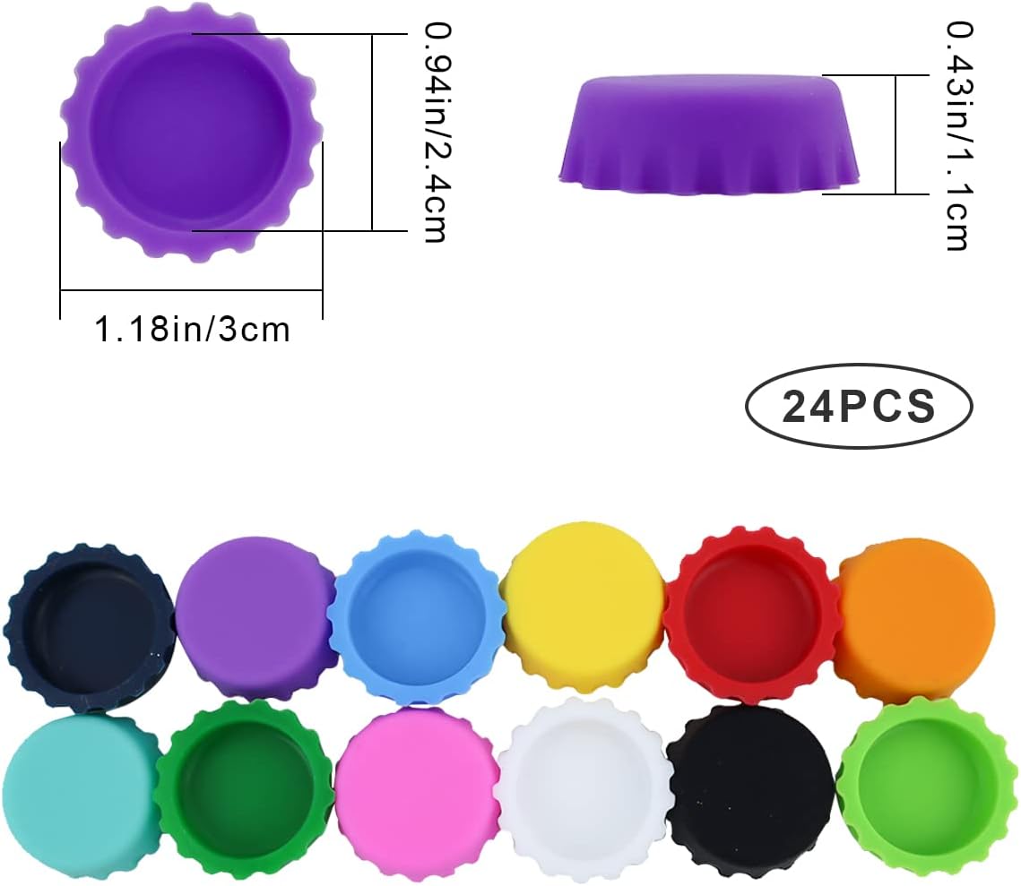 24 PCS Silicone Rubber Bottle  – Wine Beer Images Bewertung und Preis