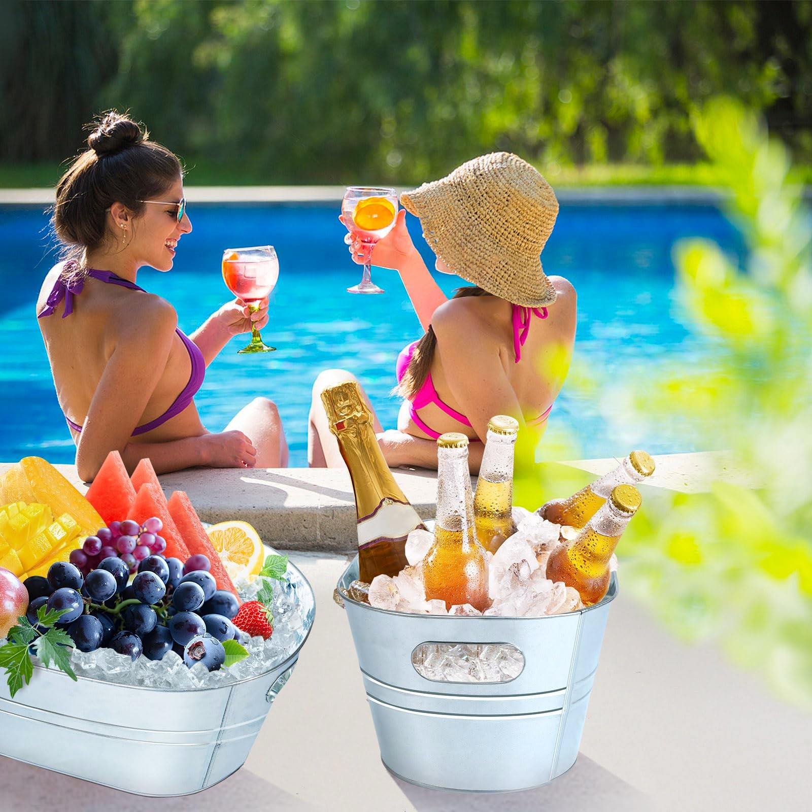 Galvanized Metal Ice Buckets W – Wine Beer Champagne Bewertung und Preis