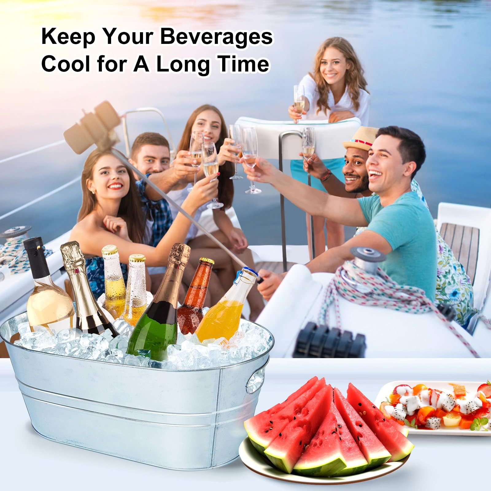 Galvanized Metal Ice Buckets W – Wine Beer Champagne Bewertung und Preis