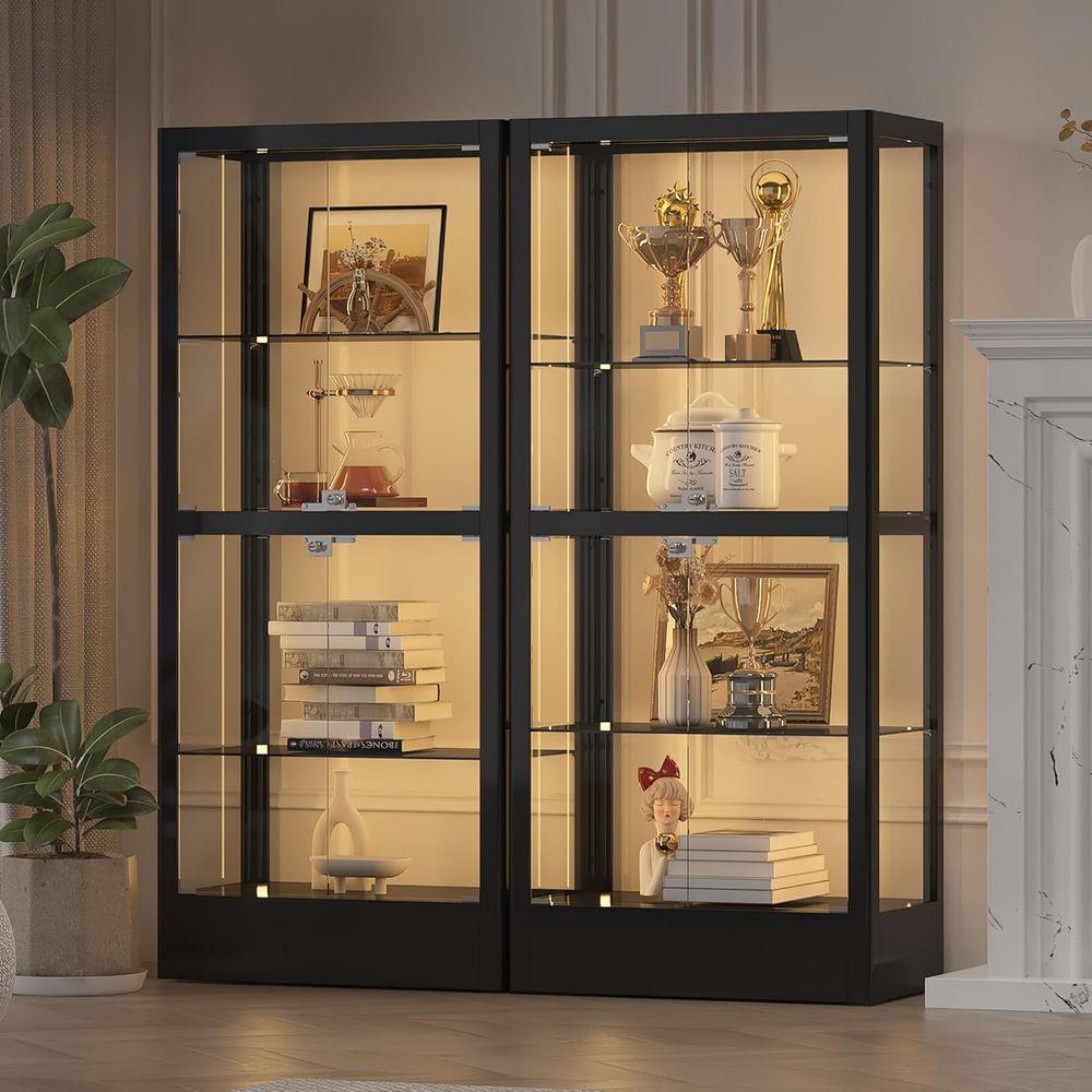 4-Sided Lockable Glass Display – Wine & Beer Shop Photos Bewertung und Preis