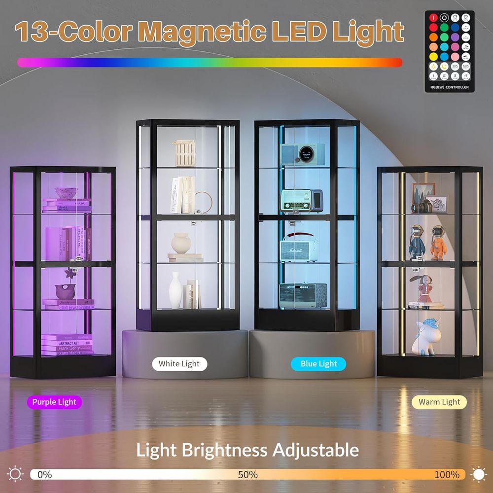 4-Sided Lockable Glass Display – Wine & Beer Shop Photos Bewertung und Preis
