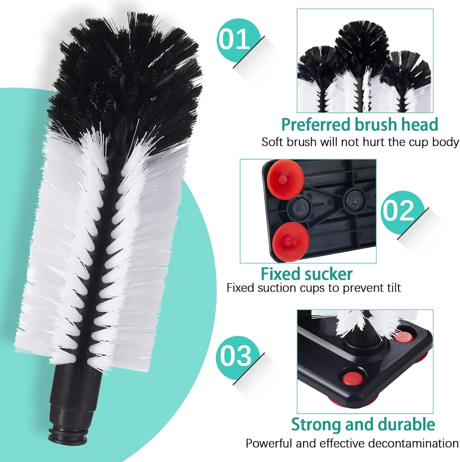 3-Head Cup Washer Brush with S – Wine Beer Images Bewertung und Preis