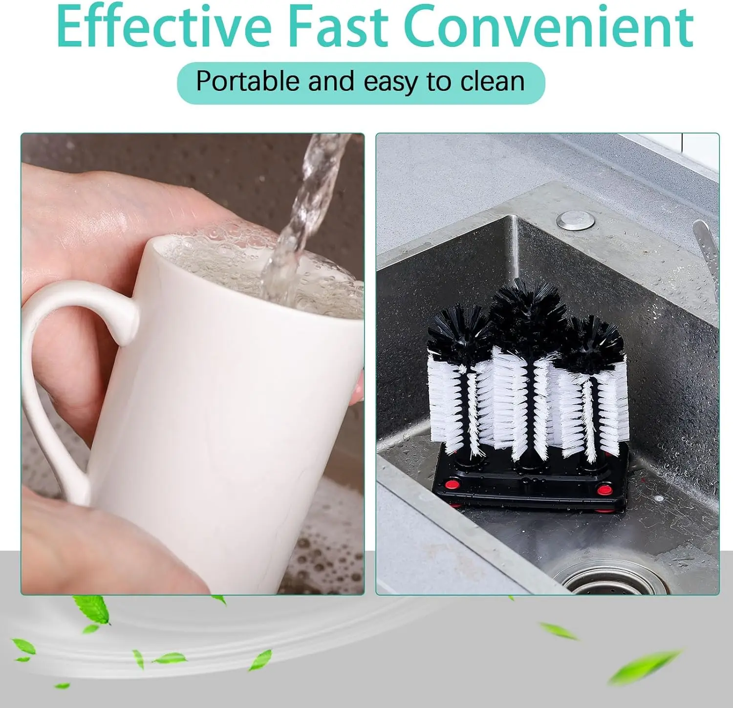 3-Head Cup Washer Brush with S – Wine Beer Images Bewertung und Preis