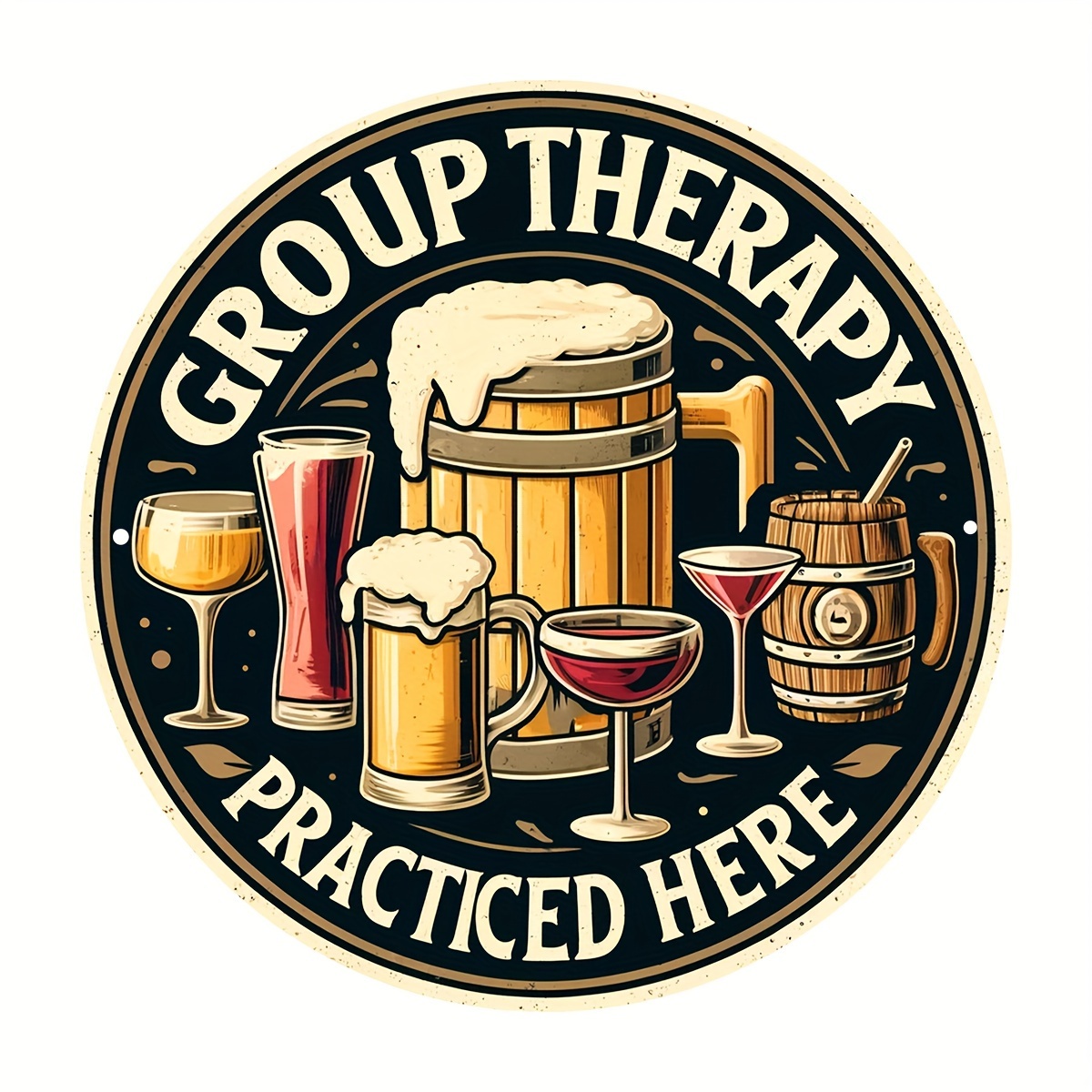 Vintage Group Therapy Practice – Beer And Wine Quote Bewertung und Preis