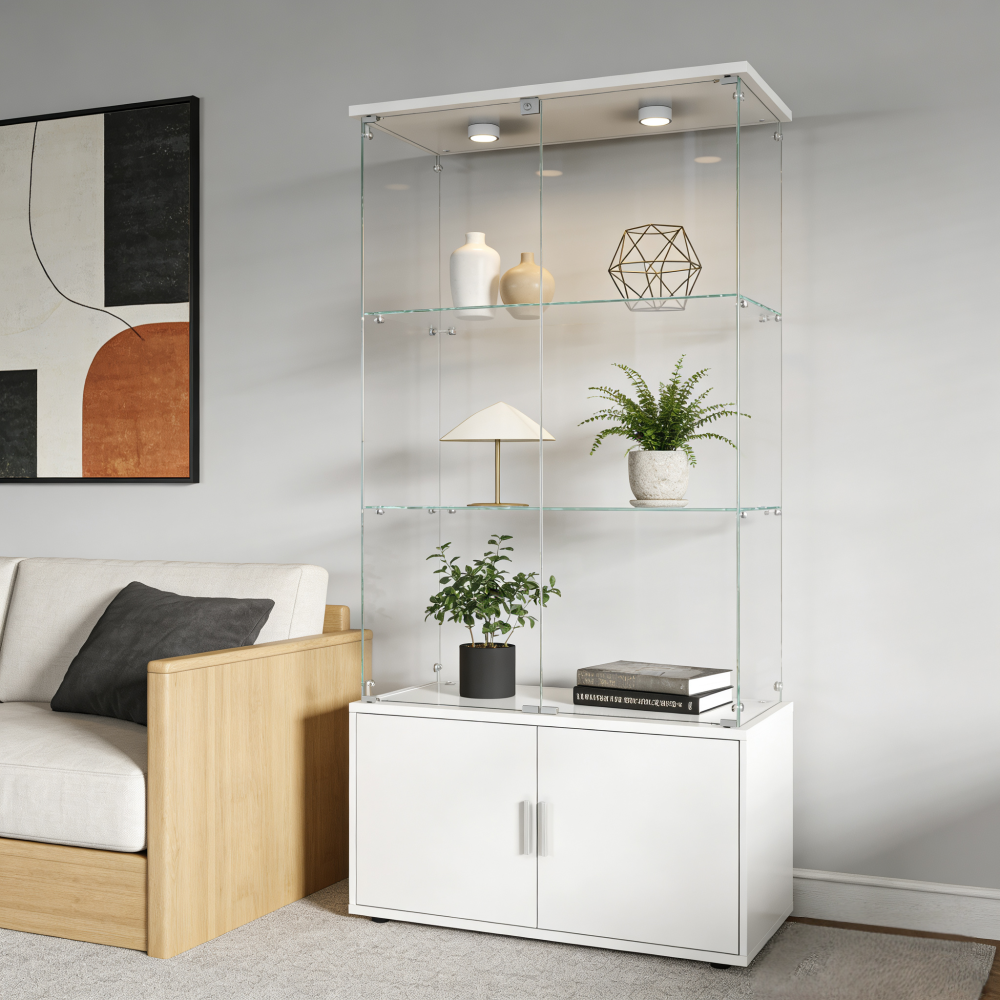 White Double-door 4-Layer Stor – Wine & Beer Shop Photos Bewertung und Preis