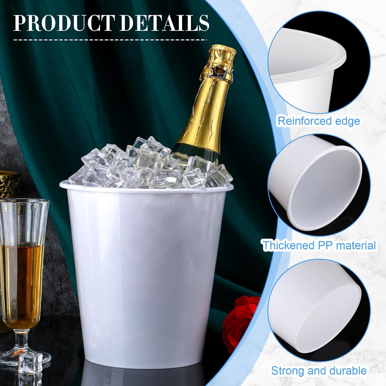 24 Plastic Ice Buckets for Par – Wine Beer Images Bewertung und Preis