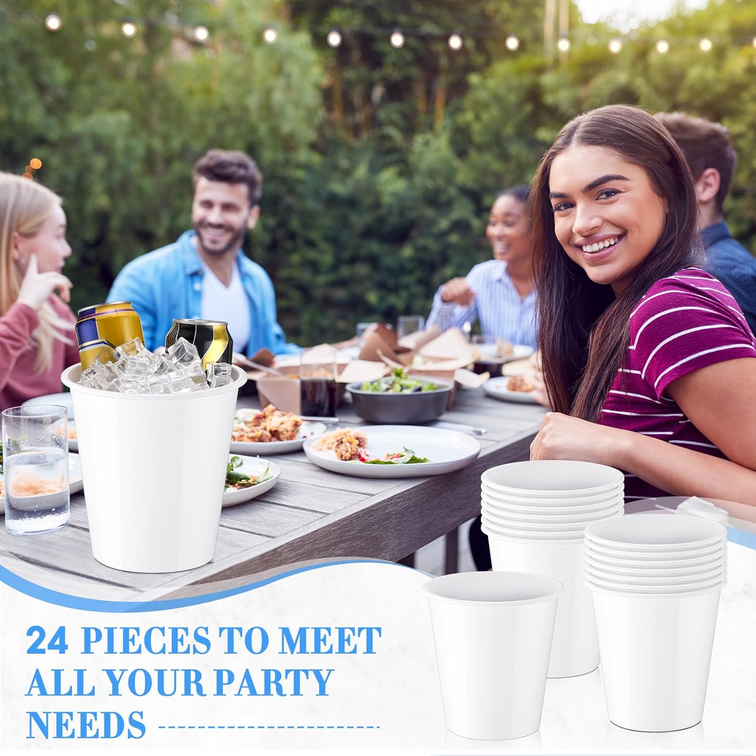 24 Plastic Ice Buckets for Par – Wine Beer Images Bewertung und Preis