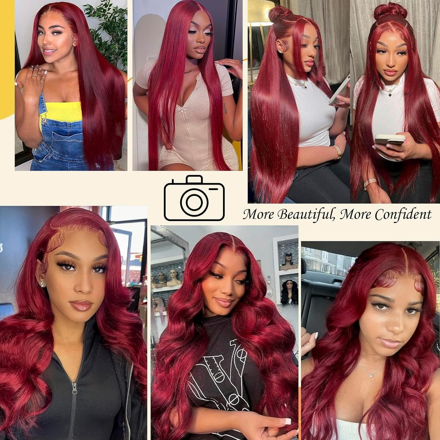 99j Burgundy Lace Front Wig Hu – Wine & Beer Shop Photos Bewertung und Preis